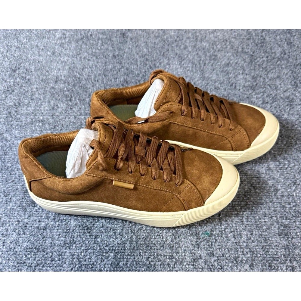 Dr. Scholl's Time Off Women Low Top Lace-Up Comfort Sneakers 6.5M Dark Honey